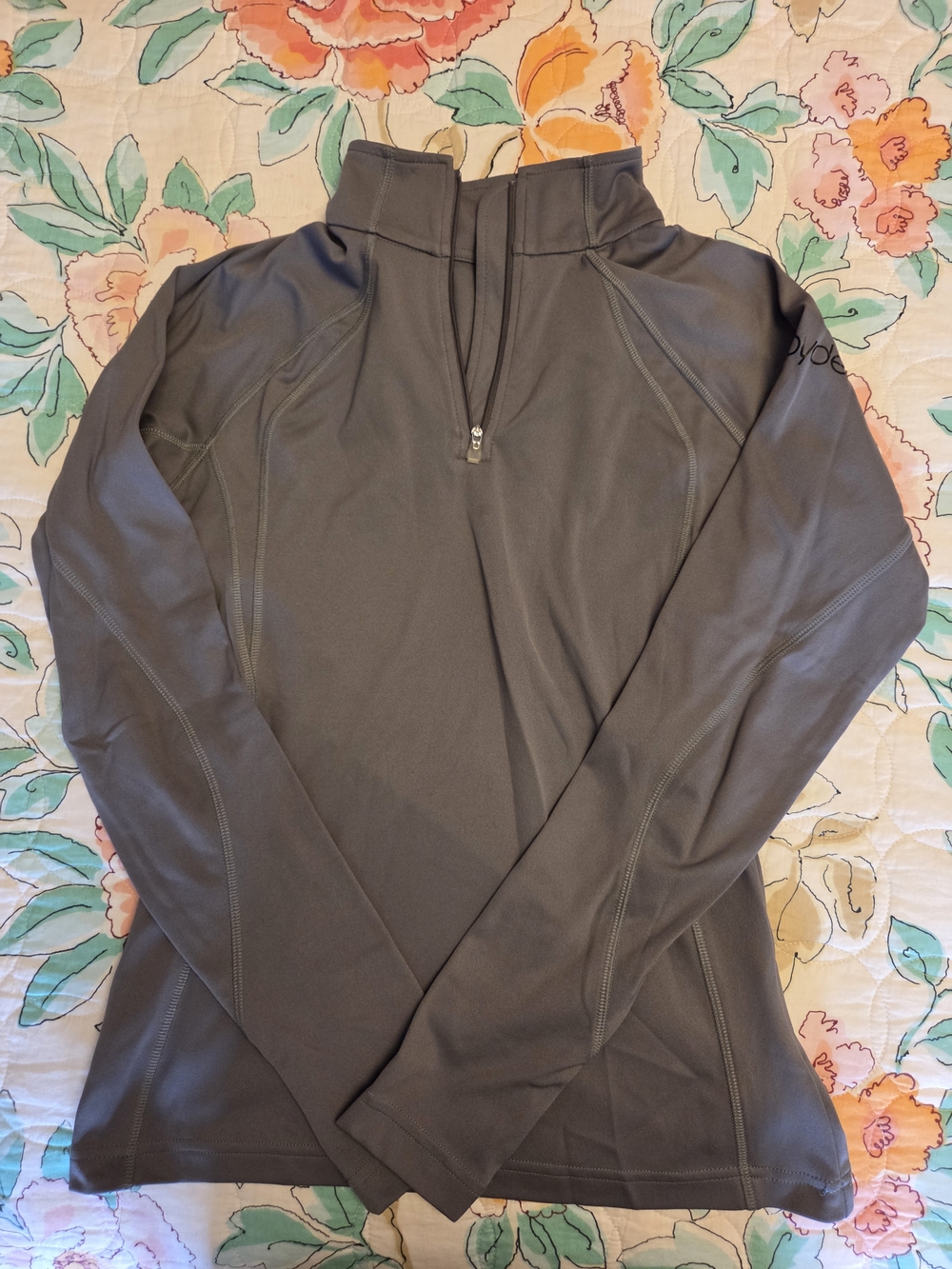 Spyder Women's Quarter-Zip Pullover in Slate Gray Sz Small